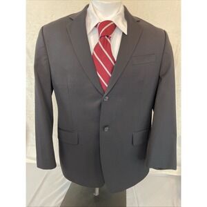 Calvin Klein Sport Coat Mens 42LS Classic Fit 100% Wool Two Button Black